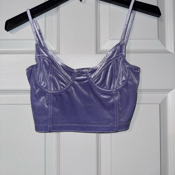 tic toc Tops - Purple Corset Top